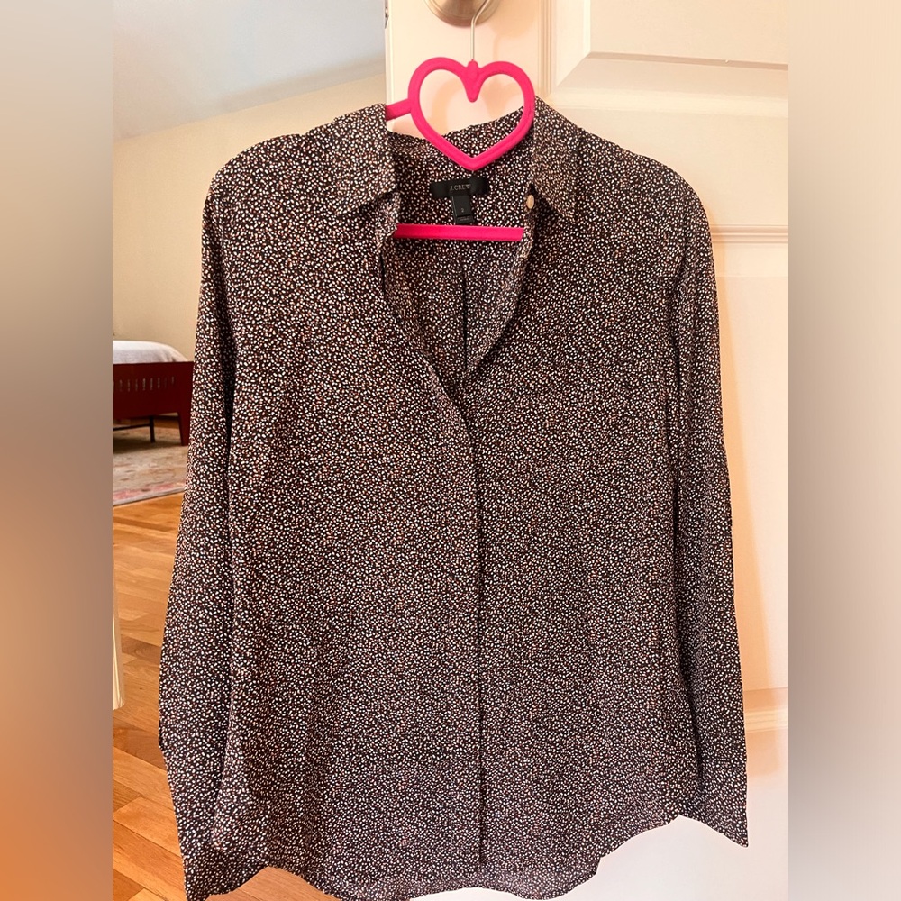 JCrew spotted button down shirt